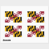 Marylander Flag, vlag van Maryland Rechthoekige Sticker (Vel)