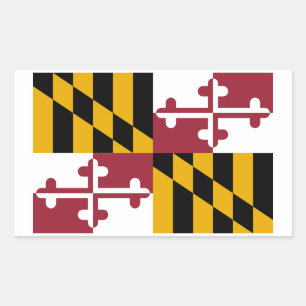 Marylander Flag, vlag van Maryland Rechthoekige Sticker