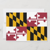 Marylander vlag, vlag van Maryland bruiloft Kaart (Achterkant)