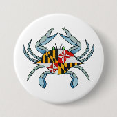 Marylandkrab Ronde Button 7,6 Cm (Voorkant)