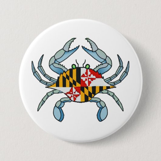 Marylandkrab Ronde Button 7,6 Cm (Voorkant)