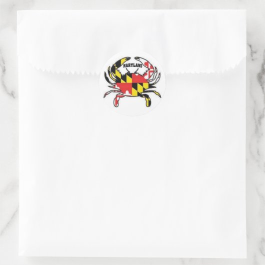 MARYLANDKRAB RONDE STICKER (Tas)