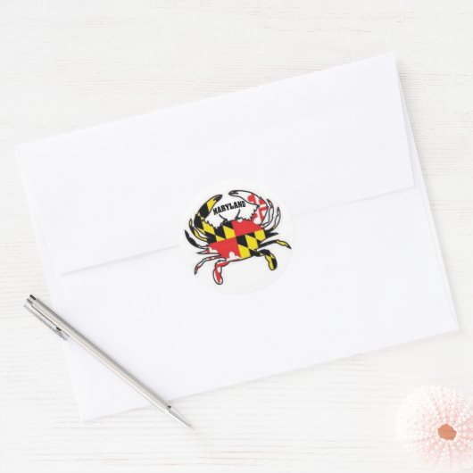 MARYLANDKRAB RONDE STICKER (Envelop)