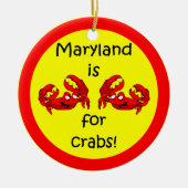 Marylandkrabben Keramisch Ornament (Voorkant)