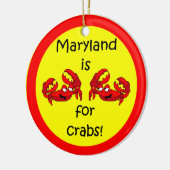 Marylandkrabben Keramisch Ornament (Links)