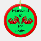 Marylandkrabben Keramisch Ornament (Achterkant)