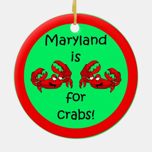 Marylandkrabben Keramisch Ornament (Achterkant)