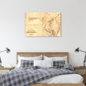 MarylandPanoramic MapMaryland Canvas Afdruk (Insitu (Slaapkamer))