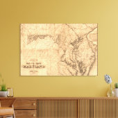 MarylandPanoramic MapMaryland Canvas Afdruk (Insitu (Woonkamer))