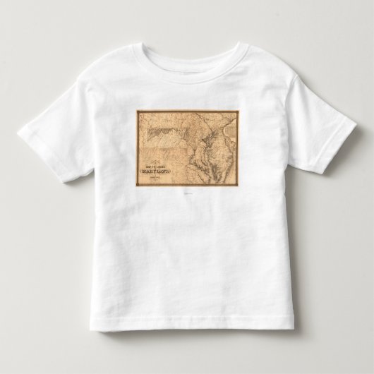 MarylandPanoramic MapMaryland Kinder Shirts (Voorkant)