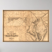 MarylandPanoramic MapMaryland Poster (Voorkant)