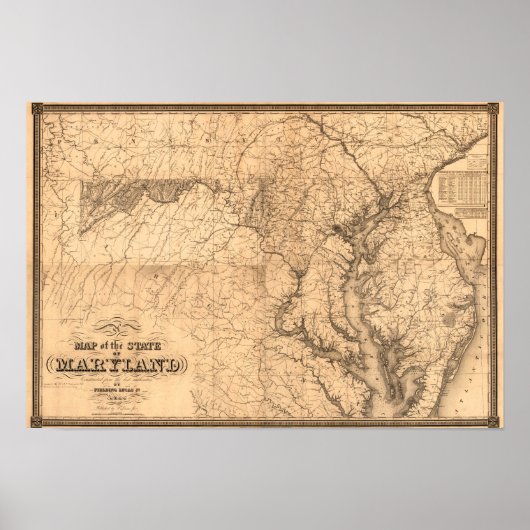MarylandPanoramic MapMaryland Poster (Voorkant)