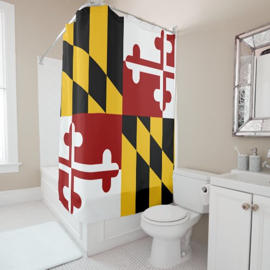 Marylandvlag Douchegordijn (In situ)
