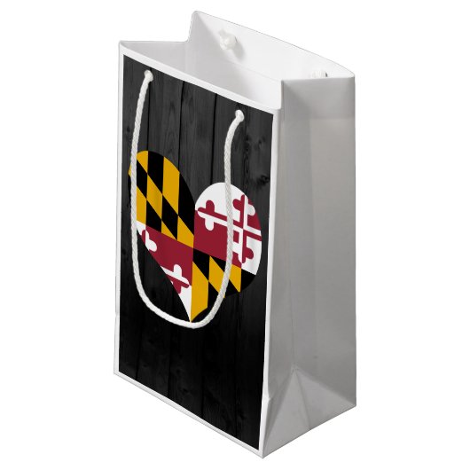 Marylandvlag gekleurd klein cadeauzakje (Voorkant Gekanteld)