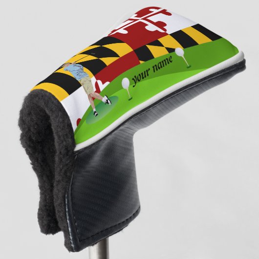Marylandvlag Golfheadcover (3/4 voorkant)