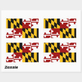Marylandvlag Rechthoekige Sticker (Vel)