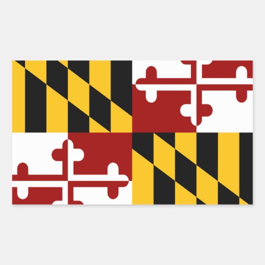 Marylandvlag Rechthoekige Sticker (Voorkant)