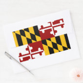 Marylandvlag Rechthoekige Sticker (Envelop)