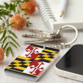 Marylandvlag Sleutelhanger (Voorkant Rechts)