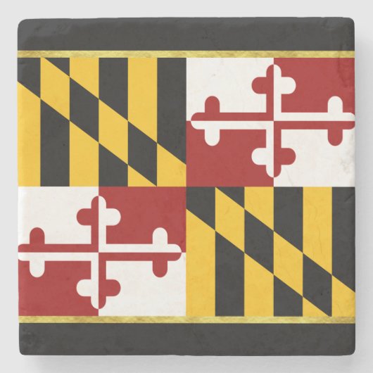 Marylandvlag Stenen Onderzetter (Voorkant)