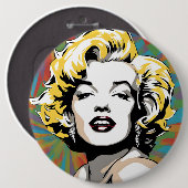 Marylin Monroe kunst Ronde Button 6,0 Cm (Voorkant /achterkant)