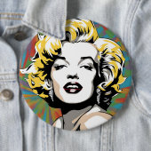 Marylin Monroe kunst Ronde Button 6,0 Cm (In situ)