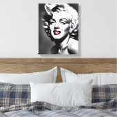 Marylin Monroe Portrait Canvas Afdruk (Insitu (Slaapkamer))