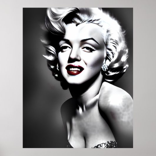 Marylin Monroe Portrait Poster (Voorkant)