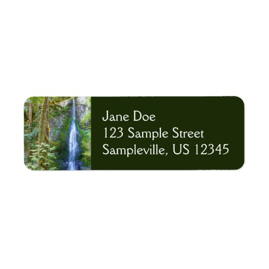 Marymere Falls I in Olympic National Park Etiket (Voorkant)