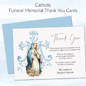 Mary's begrafenis condoleert haar bedankkaart