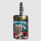 Mary's Heart in Mountain Valley Bagagelabel (Voorkant (verticaal))