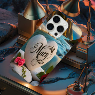 Mary's Heart stone Sunset iPhone 15 Pro Case