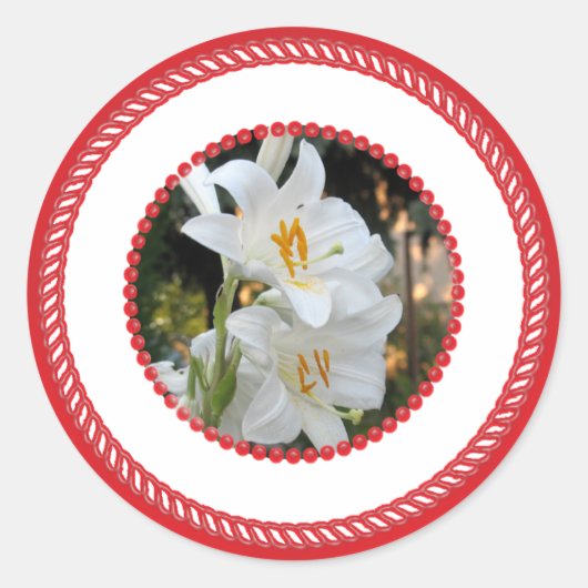 Mary's Lily, Jesse Tree Ronde Sticker (Voorkant)