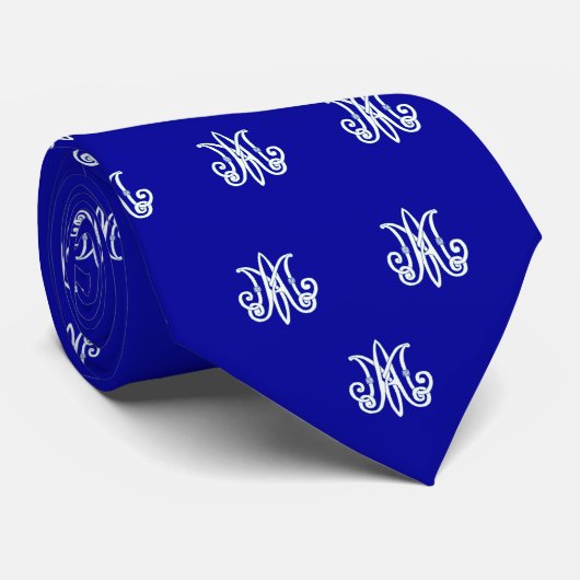 Mary's monogram, herhaald patroon stropdas (Opgerold)