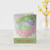 Mary's reis, Jezus geboorte, Kerstmis Kaart (Gele Bloem)