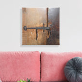 Mary's Schoolhouse Rustic Door Lock - Sudbury MA Canvas Afdruk (Insitu (Woonkamer))