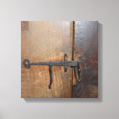 Mary's Schoolhouse Rustic Door Lock - Sudbury MA Canvas Afdruk (Voorkant)