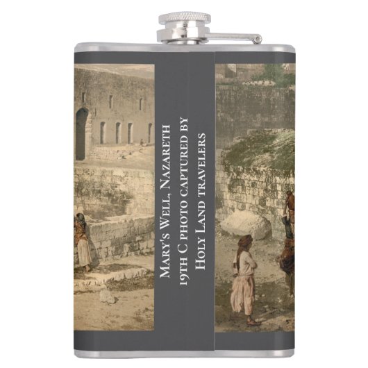 Mary's Well Bible Scene  Heupfles (Achterkant)