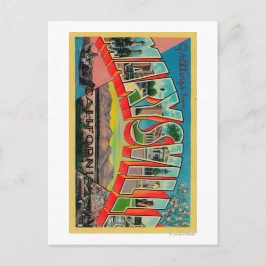 Marysville, Californië - grote letterscènes Briefkaart (Voorkant)