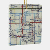 Marysville Kansas  Kaart Keramisch Ornament (Rechts)