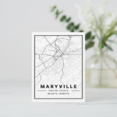 Maryville Tennessee USA Travel City Map Briefkaart (Staand voorkant)