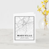 Maryville Tennessee USA Travel City Map Kaart (Gele Bloem)