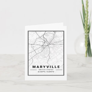 Maryville Tennessee USA Travel City Map Kaart