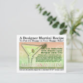 Marzipan Martini Recipe Briefkaart (Staand voorkant)