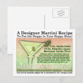 Marzipan Martini Recipe Briefkaart (Voorkant / Achterkant)