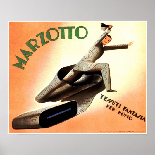 MARZOTTO Textile Fabric Mannen  Adverteren Poster (Voorkant)