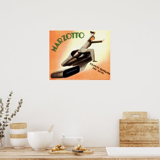 MARZOTTO Textile Fabric Mannen Adverteren Poster (Keuken)