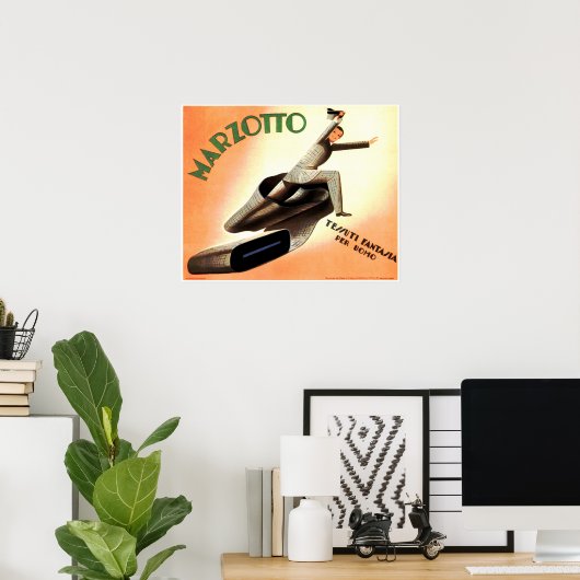 MARZOTTO Textile Fabric Mannen Adverteren Poster (Thuiskantoor)