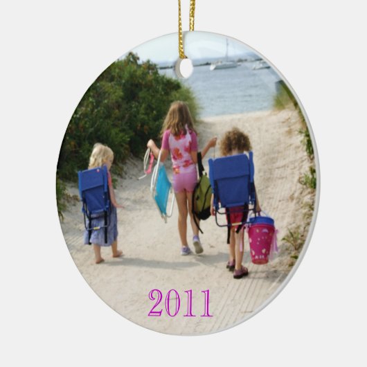 mas 2011 bij het strand keramisch ornament (Links)