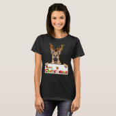 mas Duitse herdershond met Antlers T-shirt (Voorkant volledig)